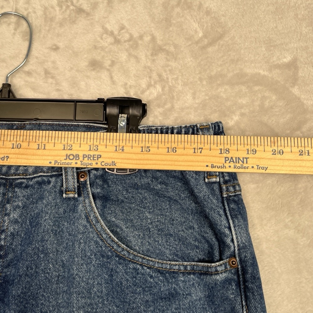 LL Bean Mens Flannel Lined Jeans 38x32 Double L Comfort Waist Blue Denim Pants - Picture 9 of 11